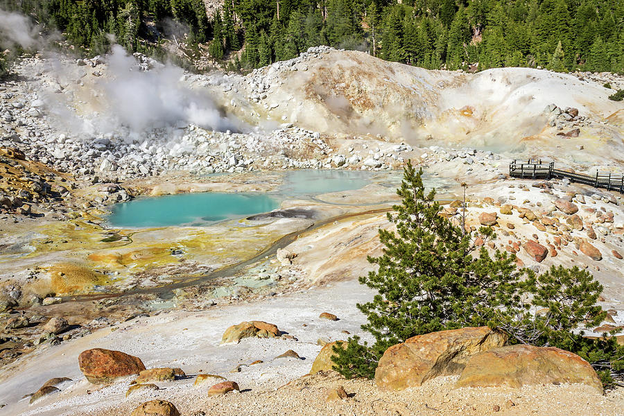 Scenic View of Bumpass Hell Photograph by Pierre Leclerc Photography