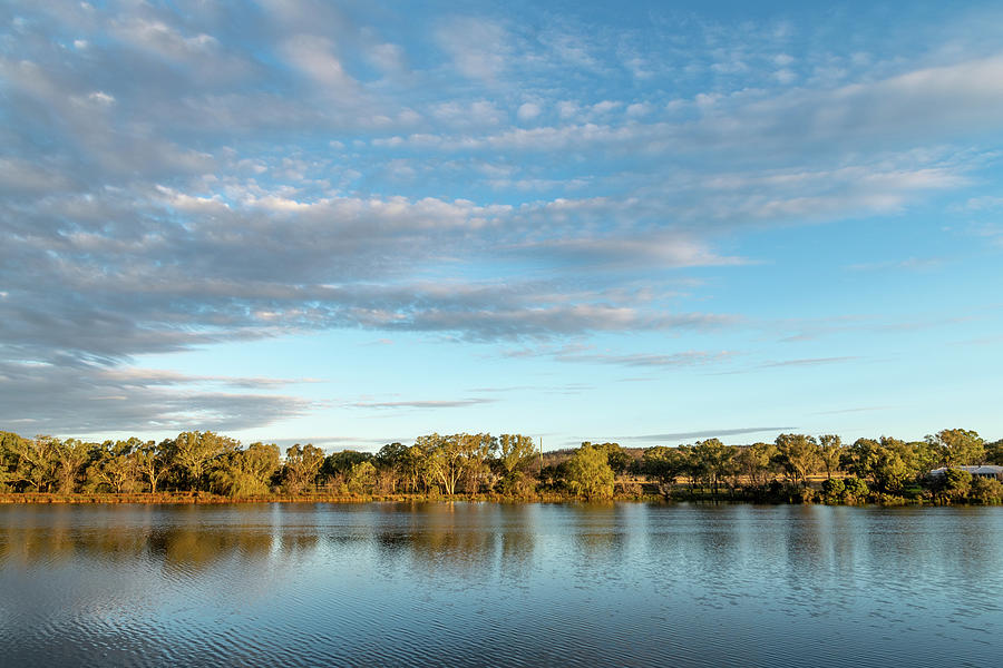 Scenic View Of Lake Inverell At Sunset Photograph By Andrew Bower 