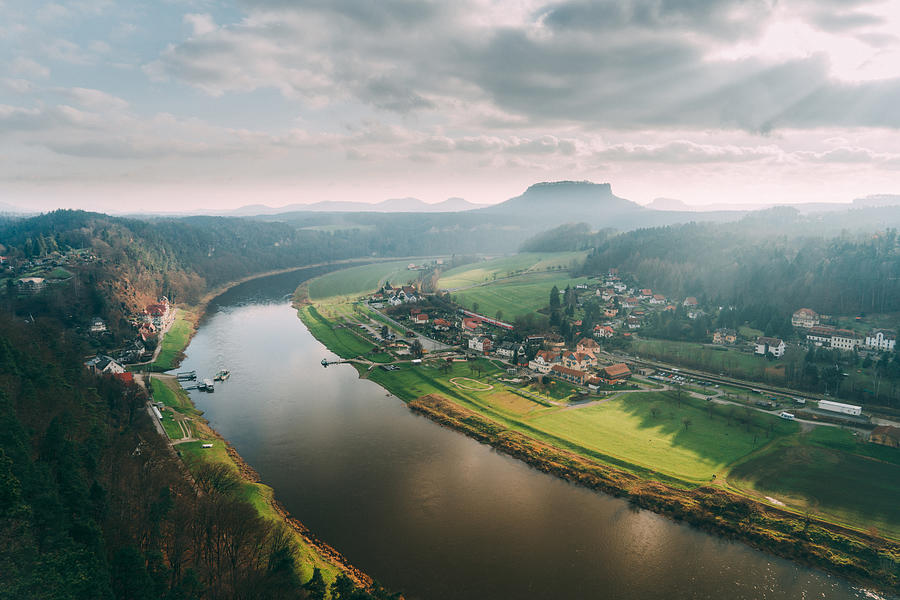Scenic view of Saxon Switzerland in Germany Photograph by Oleh_Slobodeniuk