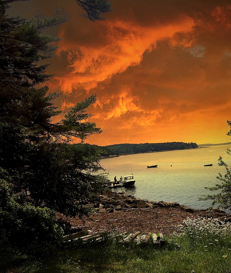 Scenic View Of Sea Against Orange Cloudy Sky Photograph by Carol Sharkey / EyeEm Scenic View Of Sea Against Orange Cloudy Sky Photograph by Carol Sharkey / EyeEm