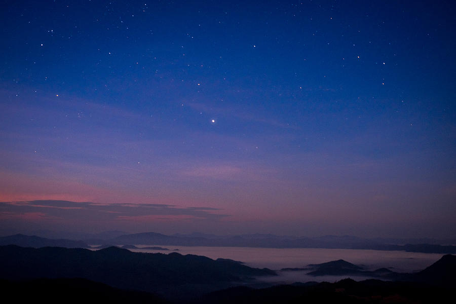 Scenic View Of Silhouette Mountains Against Sky At Night Photograph by Wuttichai Sripodok / EyeEm Scenic View Of Silhouette Mountains Against Sky At Night Photograph by Wuttichai Sripodok / EyeEm