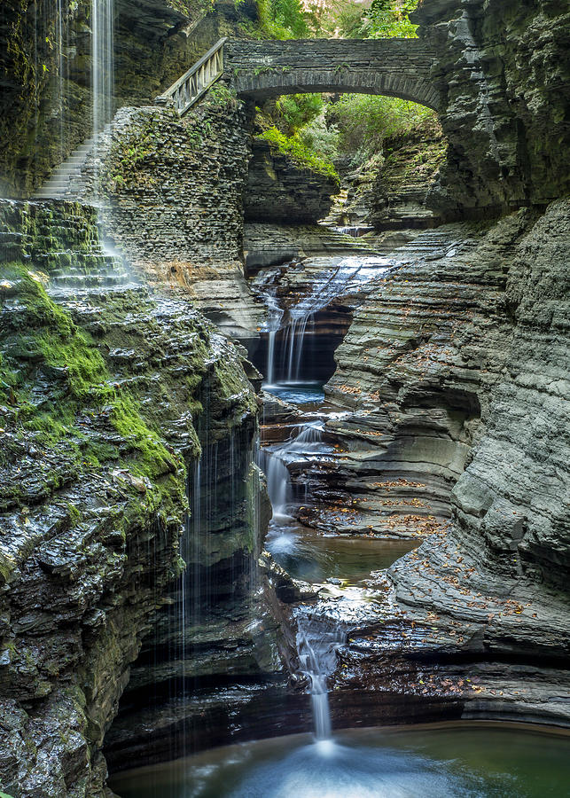 Scenic View Of Waterfall At Watkins Glen State Park Photograph by Mark Foard / EyeEm Scenic View Of Waterfall At Watkins Glen State Park Photograph by Mark Foard / EyeEm