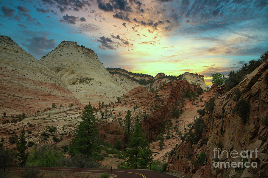 Scenic View Zion National Park Utah Color  Photograph by Chuck Kuhn