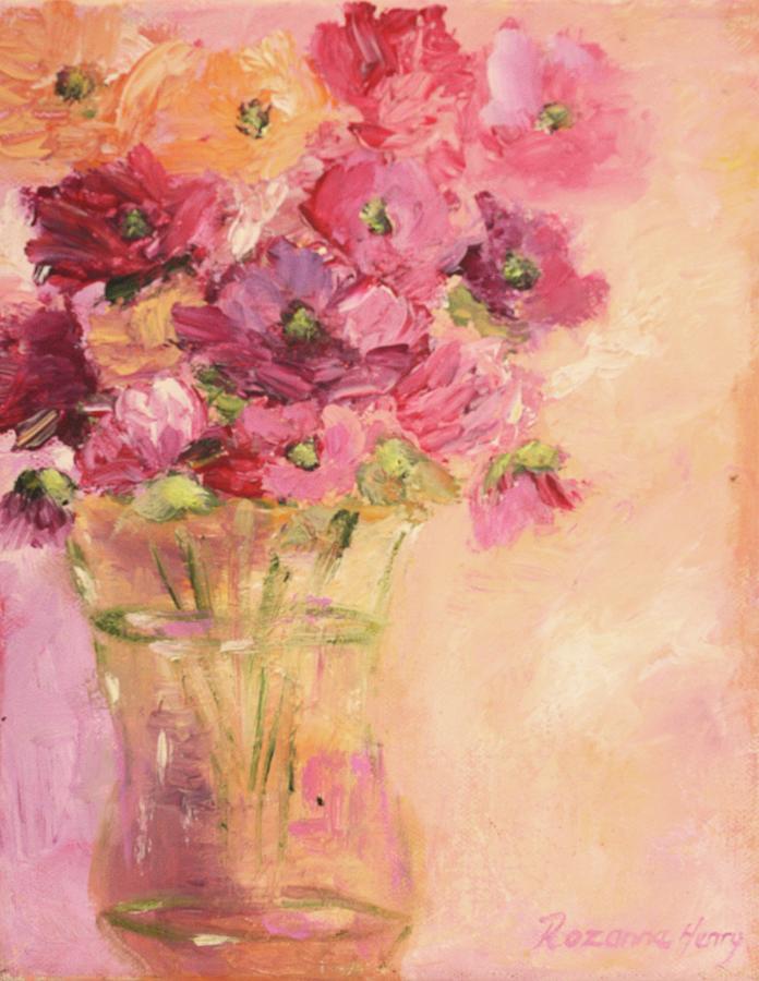 Rose Painting - Scented blooms by Rozanne Henry