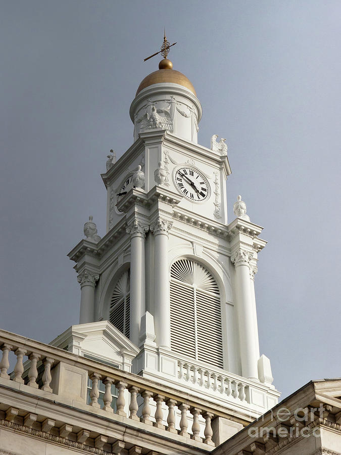 Schenectady City Hall Clock tower Photograph by Neil Shapiro