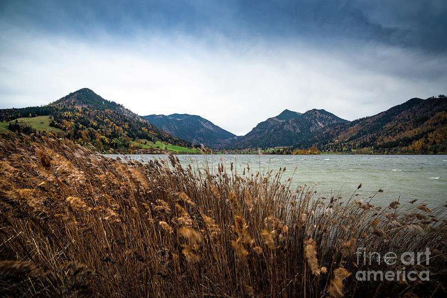 Schliersee on a windy day Photograph by Hannes Cmarits