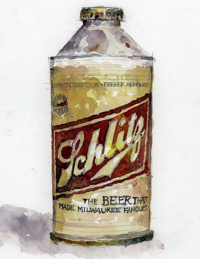 Schlitz Vintage Can Painting