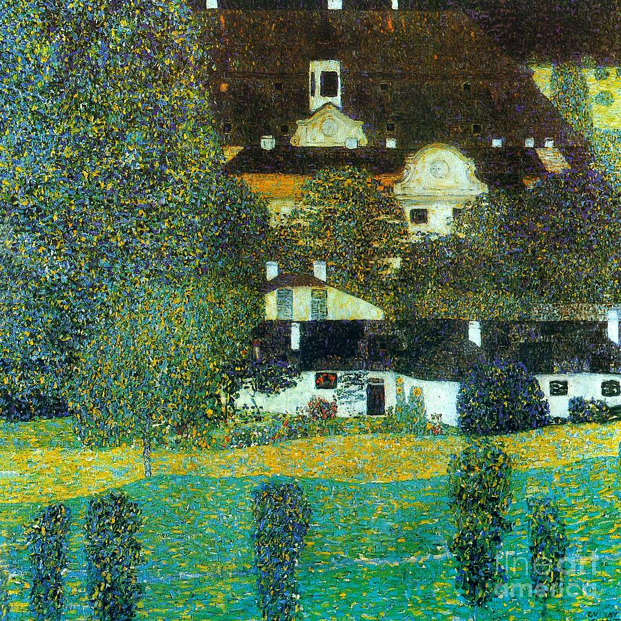 Schloss Kammer on the Attersee II Painting by Gustav Klimt