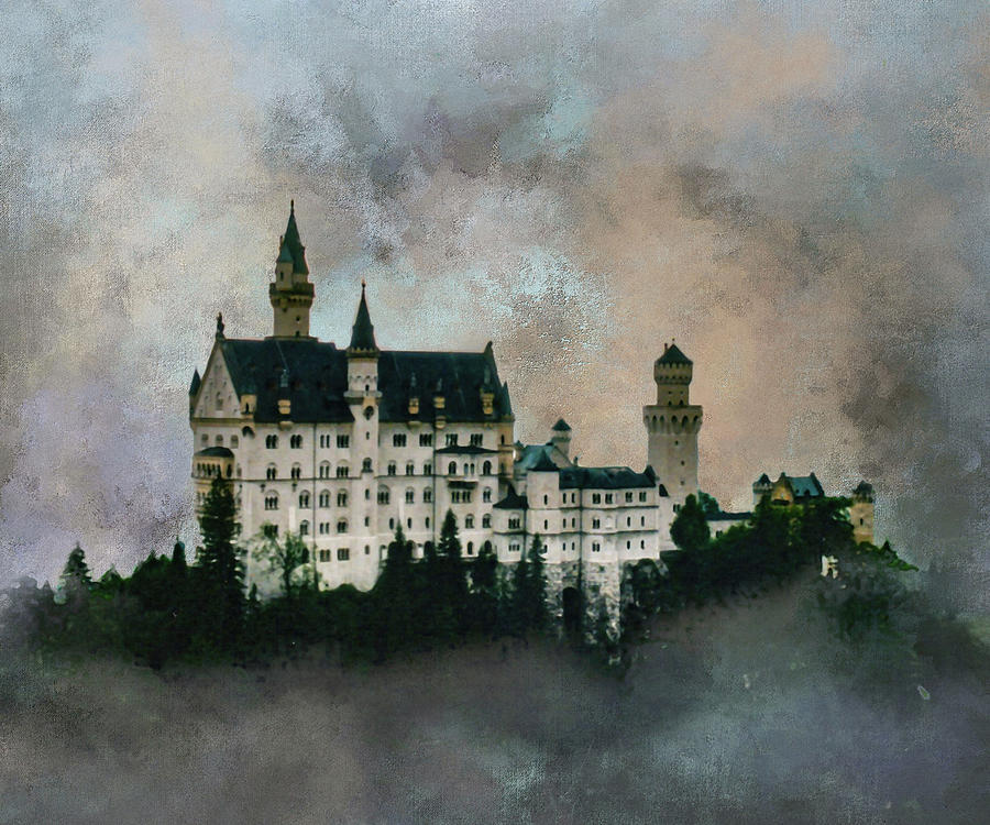 Schloss Neuschwanstein Mixed Media by Ken Frischkorn
