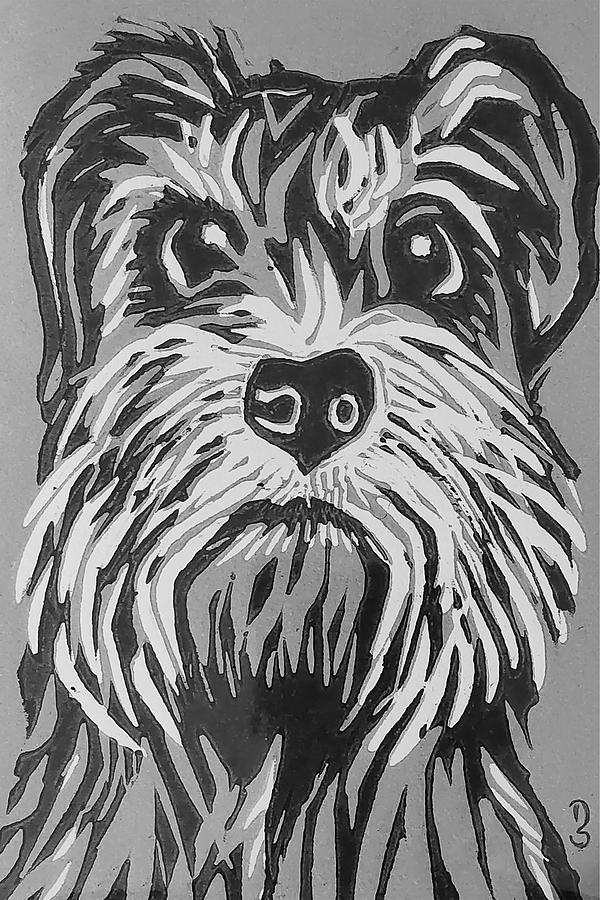 Schnauzer Dog Digital Art by Debra Schlatter