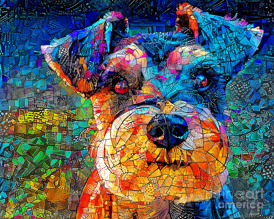 Schnauzer Dog in Modern Art 20211231 Photograph by Wingsdomain Art and Photography