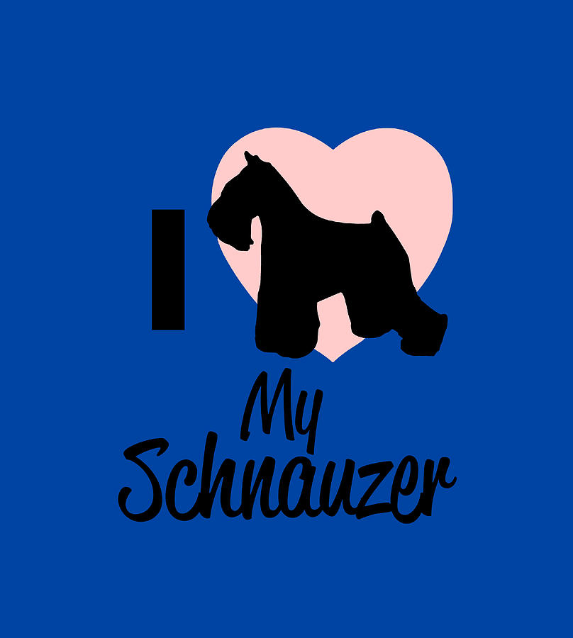 Dog Mixed Media - Schnauzer Shirt by Leah Green