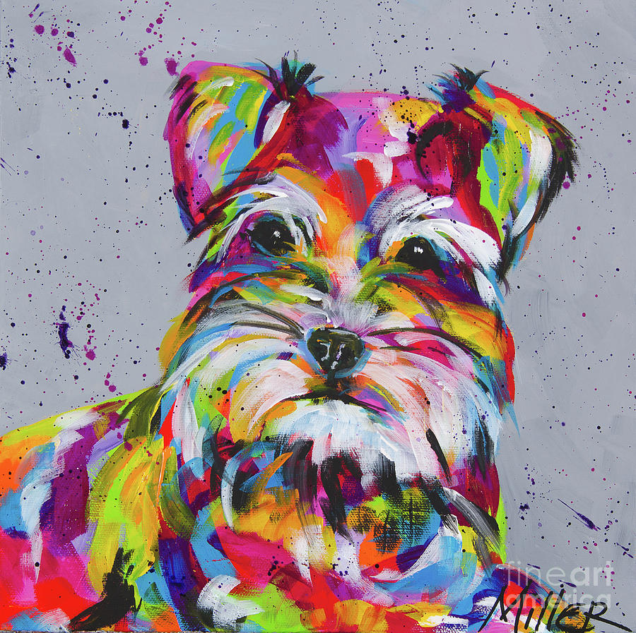 Schnauzer Painting by Tracy Miller - Fine Art America