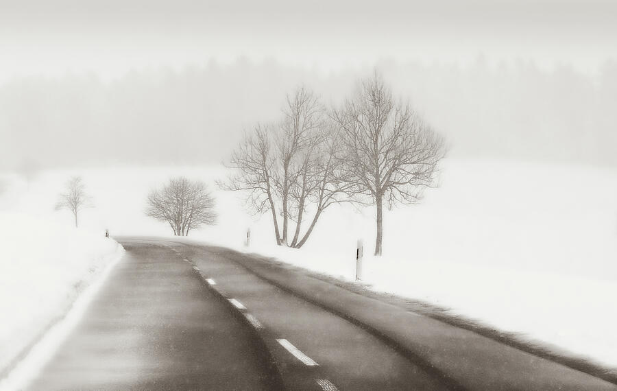 Winter Photograph - Schneeverwehung ... by Angelika Vogel