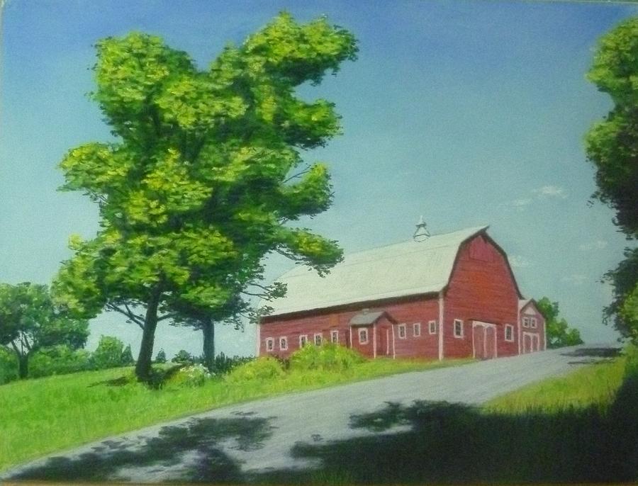 Mike Painting - Schoharie Valley Barn by Peter Keitel
