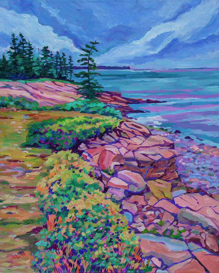 Acadia National Park Painting - Schoodic Peninsula Acadia Maine by Heather Nagy