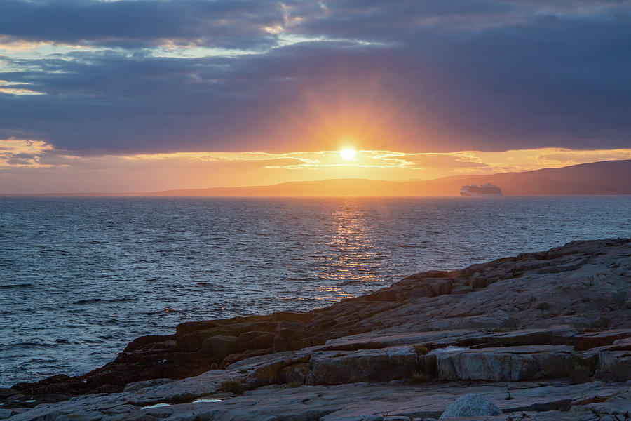 Schoodic Point Acadia NP 6 Sunset Photograph by Michael Saunders