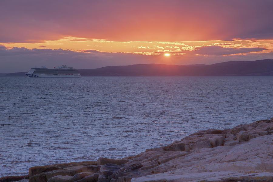 Schoodic Point Acadia NP 7 Sunset Photograph by Michael Saunders
