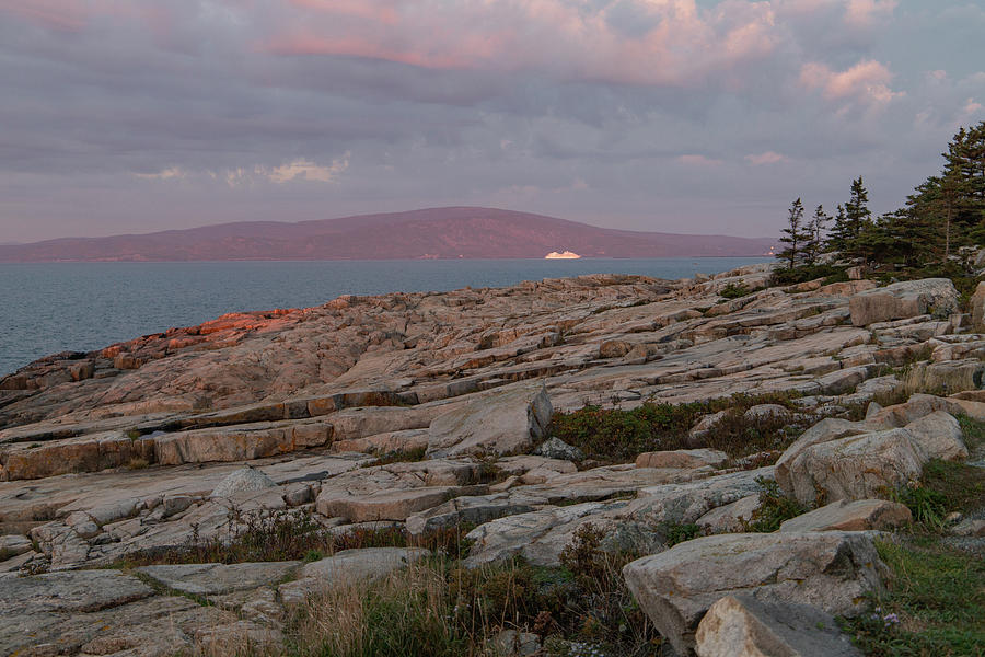 Schoodic Point Acadia NP Sunrise 1 Photograph by Michael Saunders