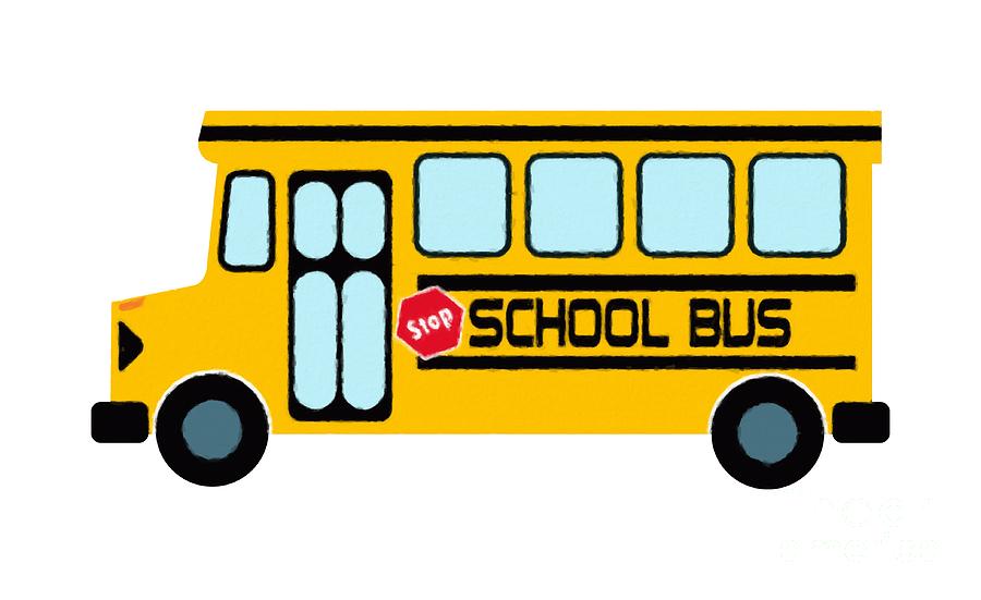 School Bus Digital Art by David Millenheft