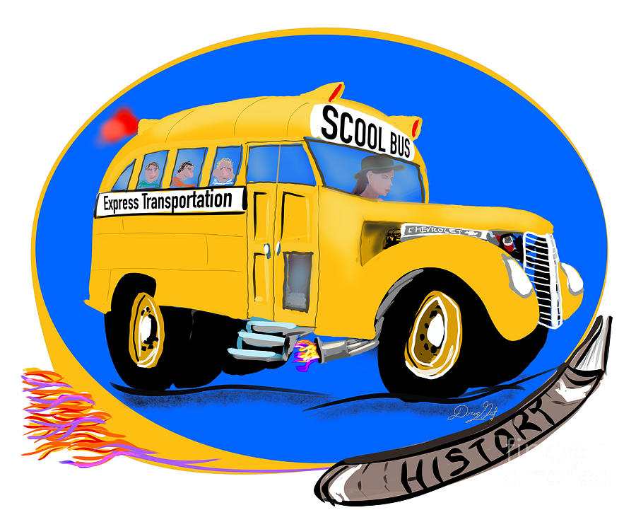 School Bus Digital Art by Doug Gist