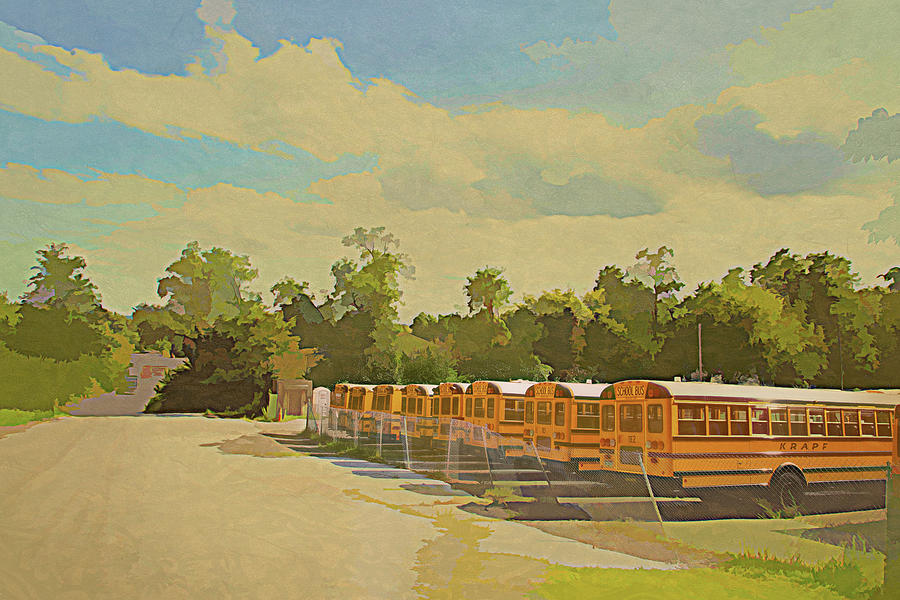 School Bus Dream Digital Art by Steve Ladner