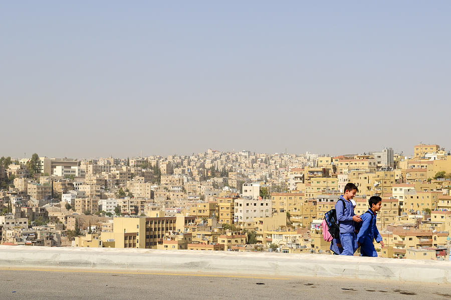 School children in Jordan Photograph by Joel Carillet
