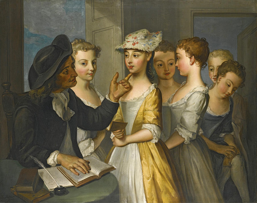 School for girls Painting by Philippe Mercier