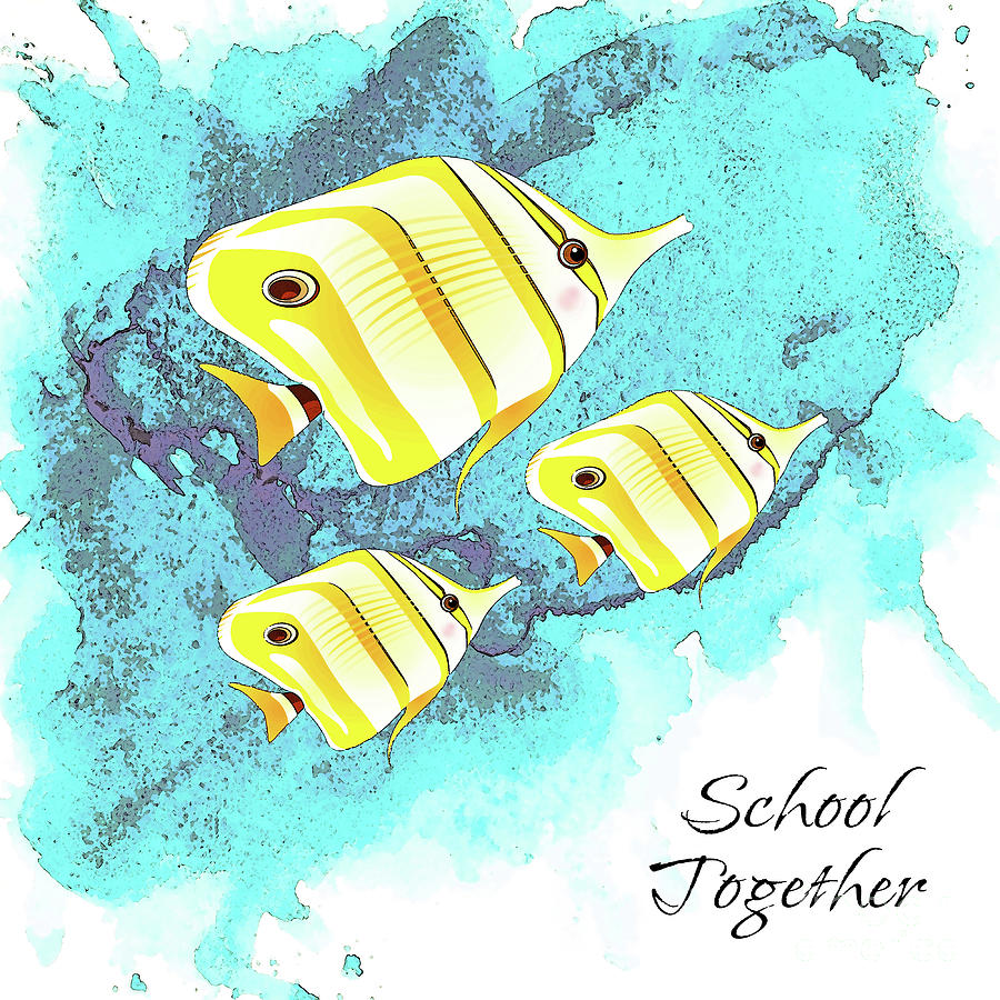 School Together Painting by Tina LeCour