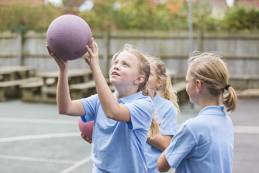 School Yard Netball Sport Girls Photograph by Davidf