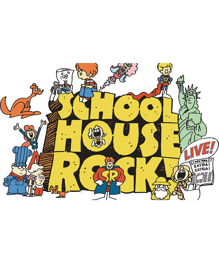 Schoolhouse Rock Interjections Sticker Poster Painting by Parker Ellie ...