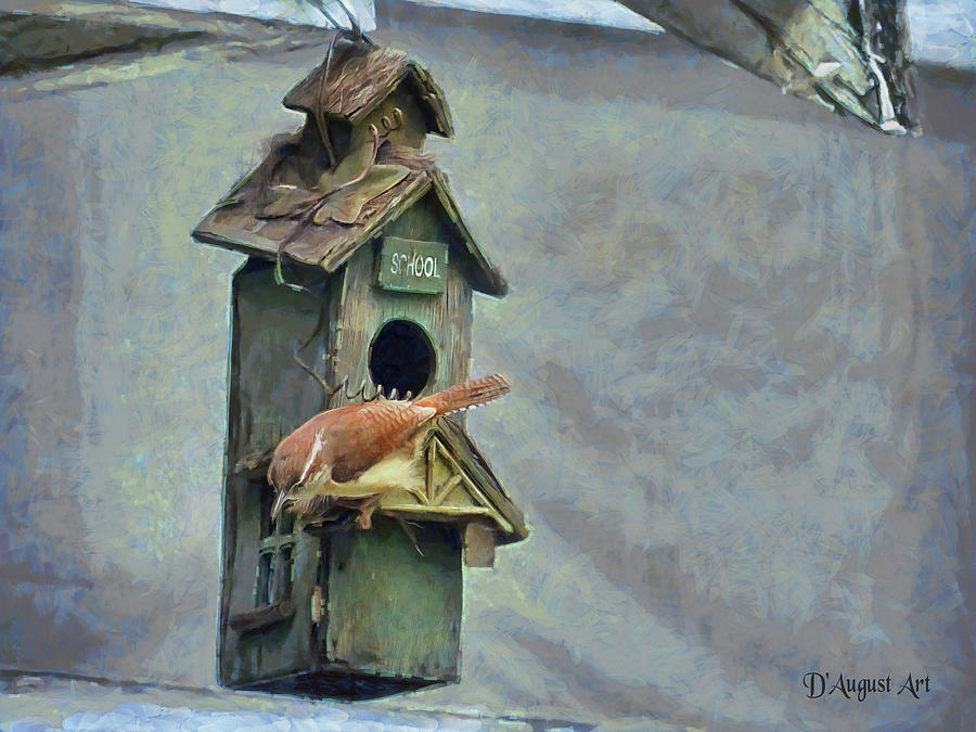 Schoolhouse Wren Digital Art