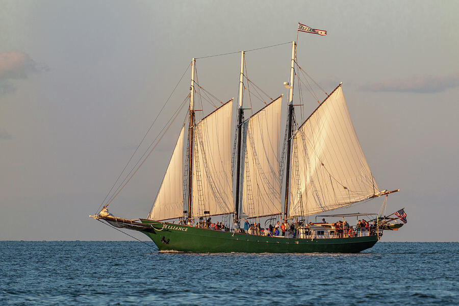 Schooner Alliance on York River Photograph by Jerry Gammon