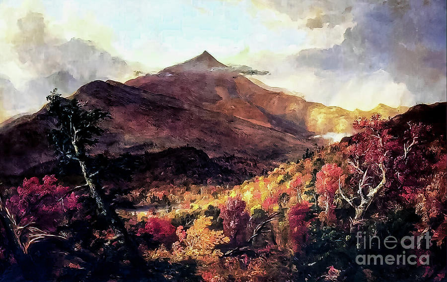 Schroon Mountain, Adirondacks by Thomas Cole 1838 Painting by Thomas Cole
