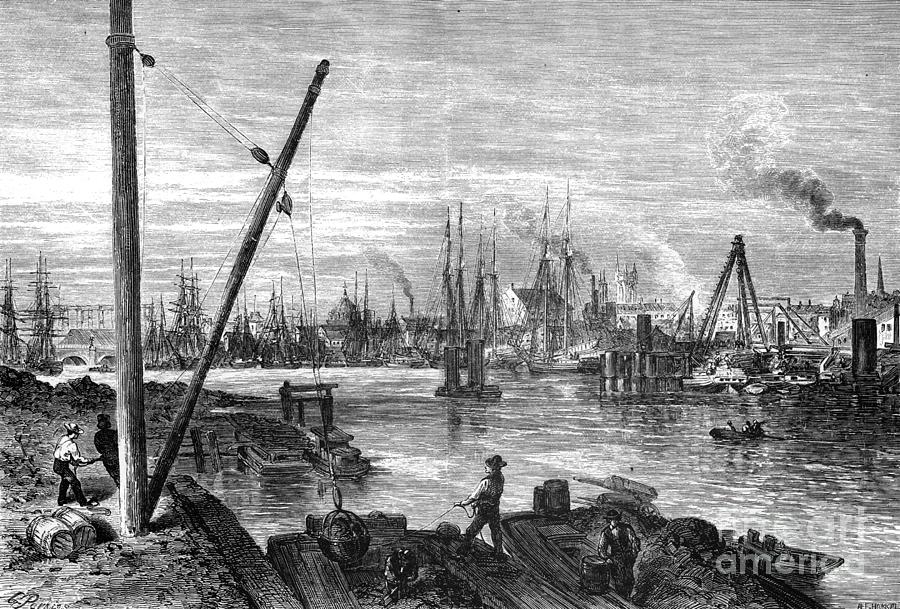 Schuylkill River, 1874 Drawing by Granville Perkins