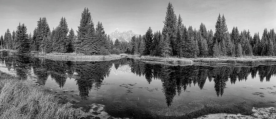 Schwabachers Landing Panorama Black and White Photograph by Judy Vincent