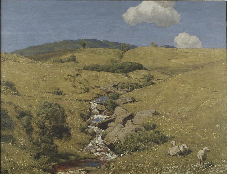 Schwarzwaldmotiv View from the Black Forest Painting by Hans Thoma ...