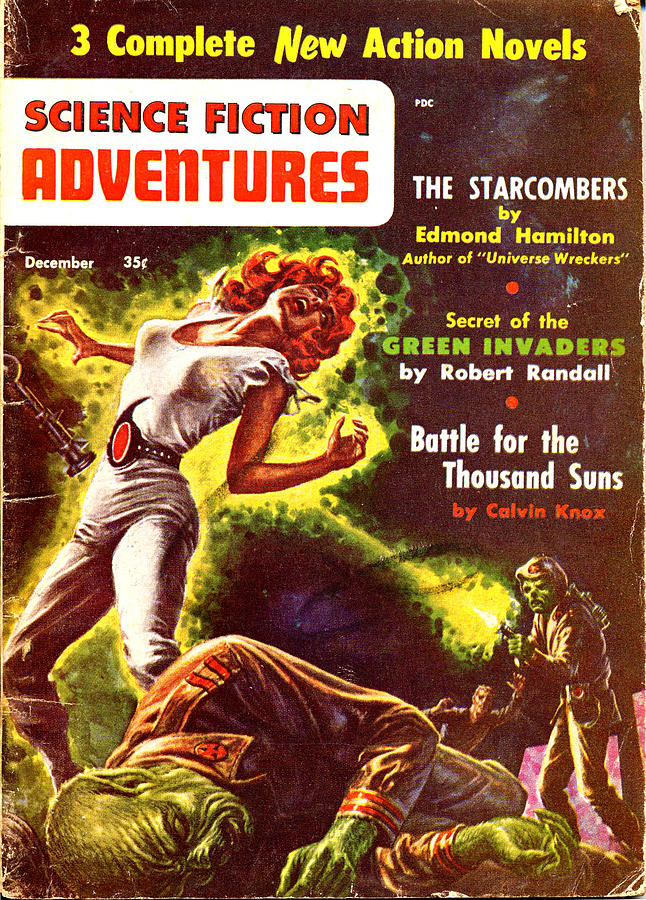 Science Fiction Adventures, Dec 1956 Painting by Classic Sci-Fi ...