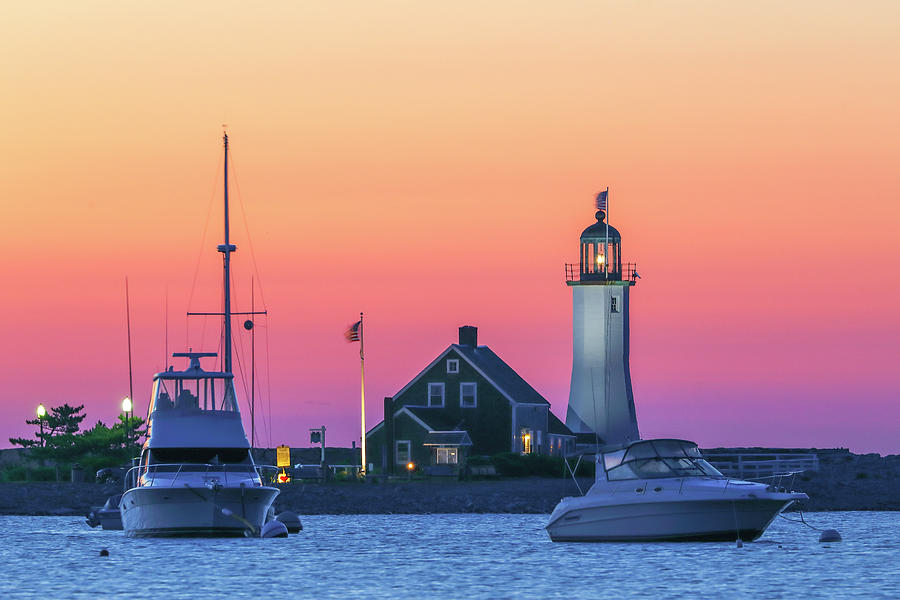 Scituate Lighthouse Sunrise Photograph by Juergen Roth