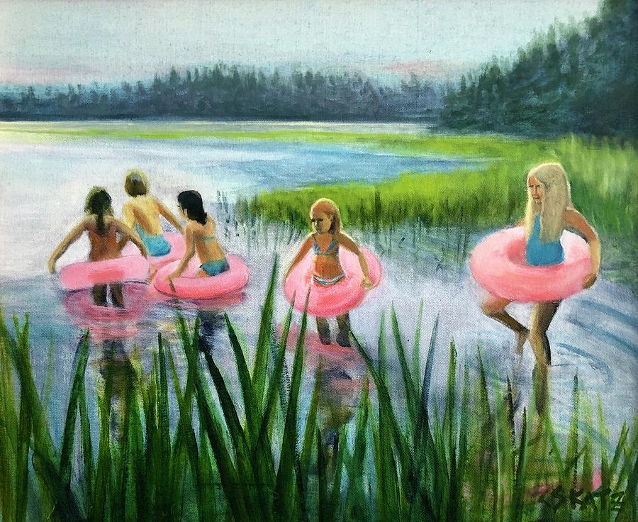 Scoby Pond Birthday Painting by Cyndie Katz