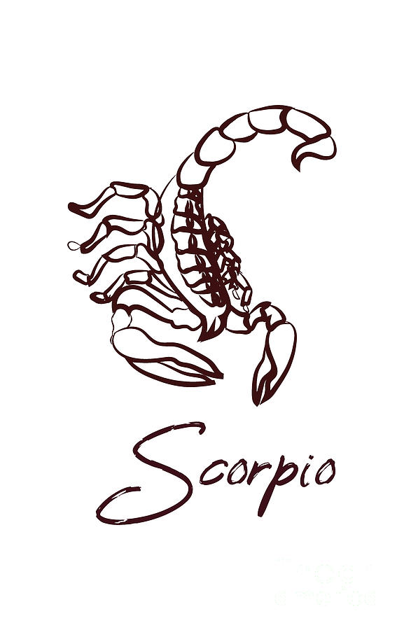 Zodiac Sign Painting - Scorpio zodiac sign  by Kartick Dutta
