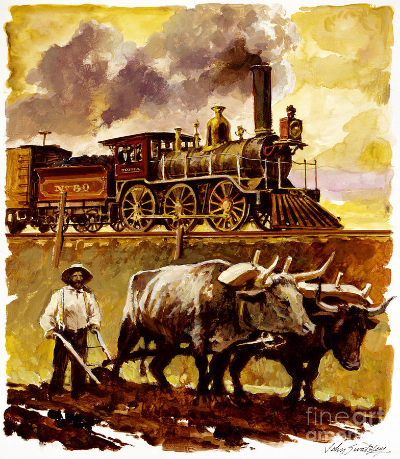 Scotia Locomotive Painting by John Swatsley