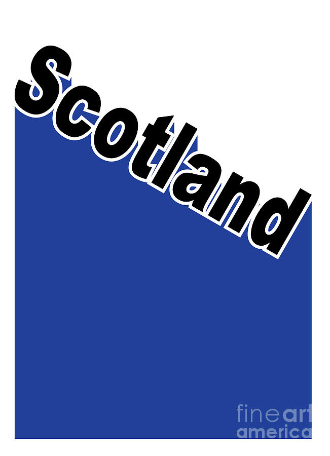 Scotland Digital Art - Scotland Angled Shadow Text by Bigalbaloo Stock