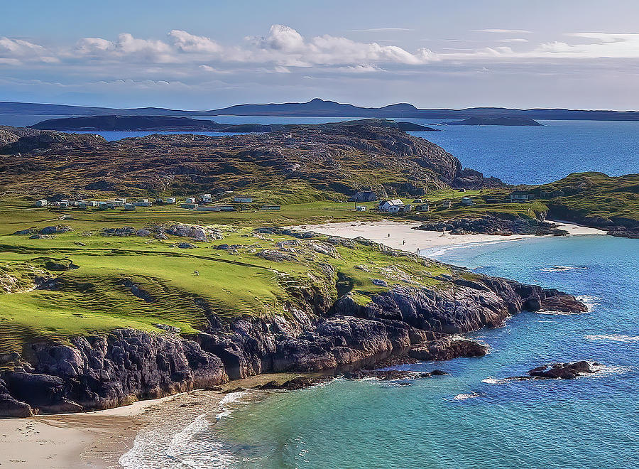 Scotland Assynt Achmelvich Bay Beaches From The High Shore Path To The ...