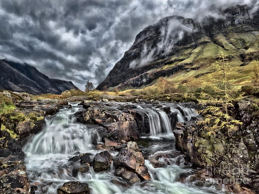Scotland autumn landscape with river waterfalls Photograph by Tatiana Bogracheva