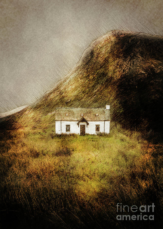 Scotland Glencoe landscape #Scotland Painting by Justyna Jaszke JBJart