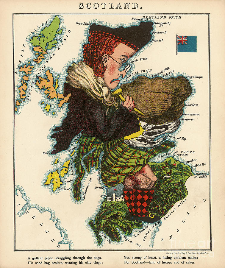 Lilian Lancaster - Scotland - 1868 Digital Art by Vintage Map Lilian Lancaster - Scotland - 1868 Digital Art by Vintage Map