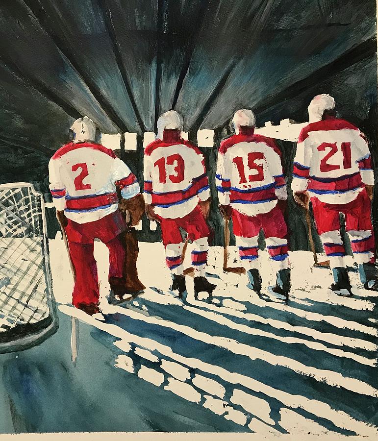 Scots Hockey Painting by Marilyn Jacobson