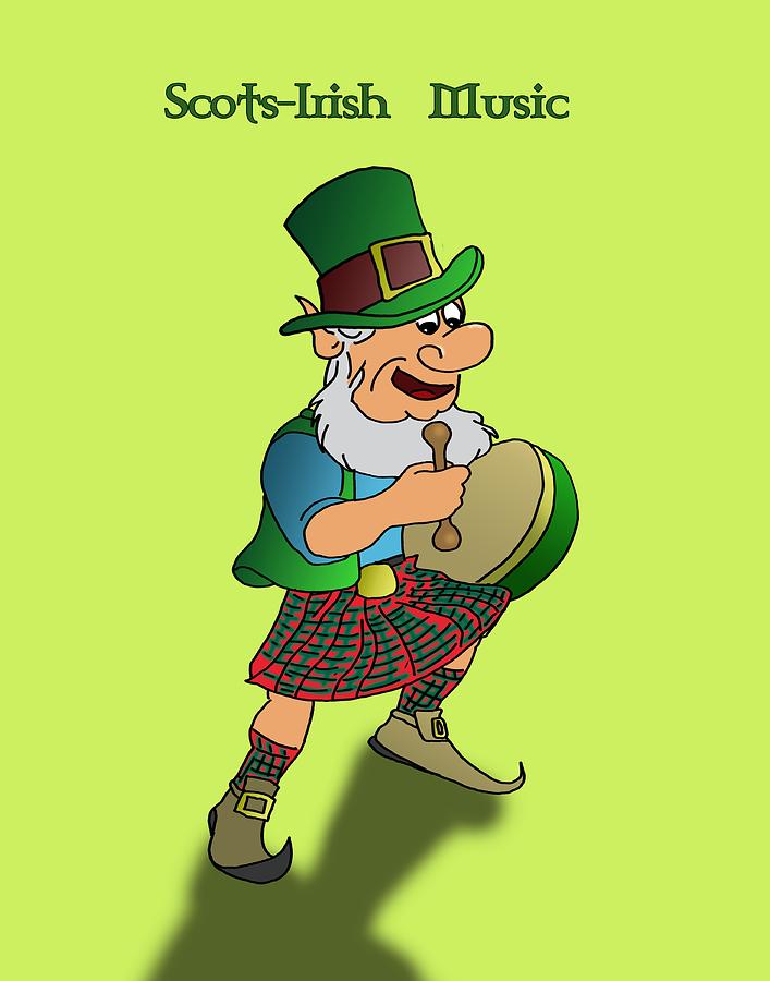 Scots Irish Music Digital Art by John Haldane
