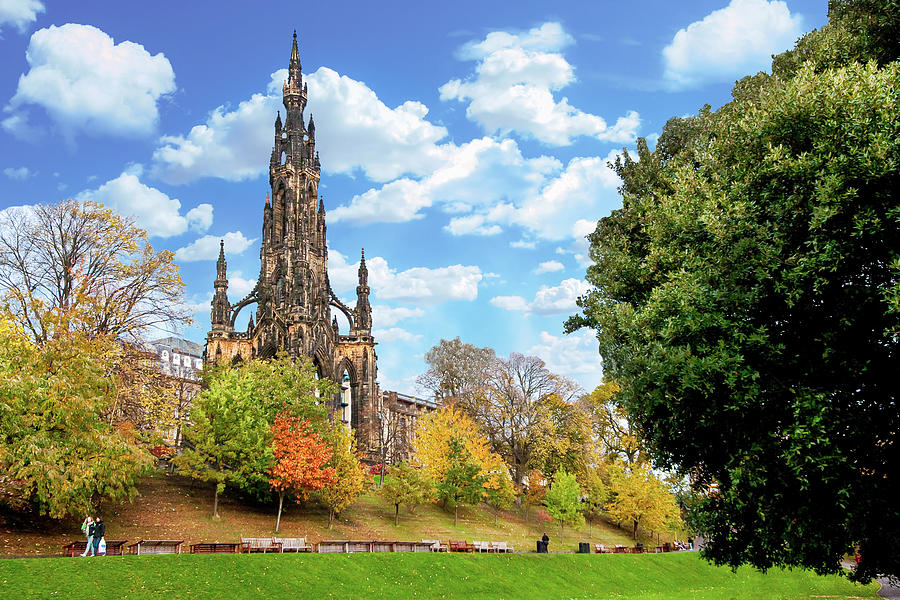Scots Memorial - City of Edinburgh Digital Art by SnapHappy Photos